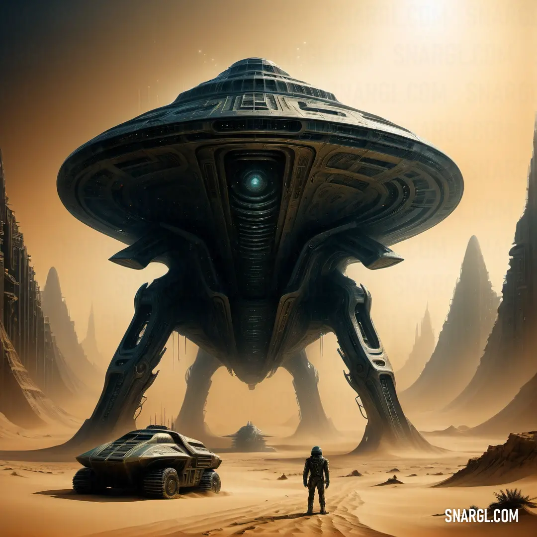 Sci-fi alien ship