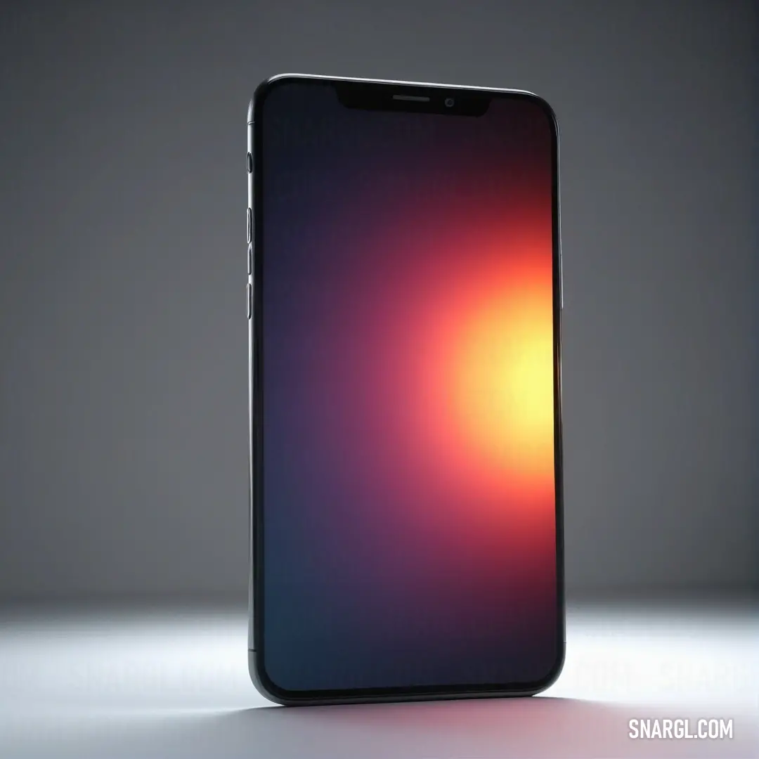 A sleek cell phone sits against a blurred background, showcasing its modern design. The vibrant hues capture attention, reflecting the advanced technology that connects us in today's fast-paced world.