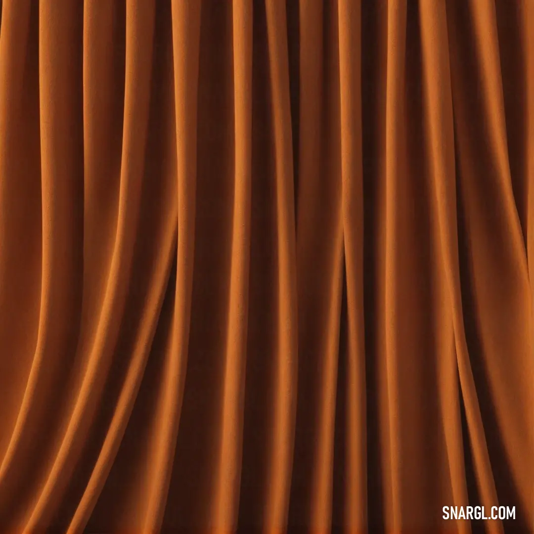 A beautifully draped curtain in a rich brown hue showcases the luxurious PANTONE 1265 color. This sophisticated backdrop invites a sense of comfort and elegance into the space, enhancing the mood.