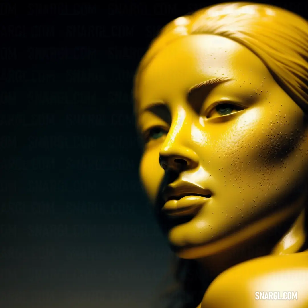 Yellow mannequin with a black background