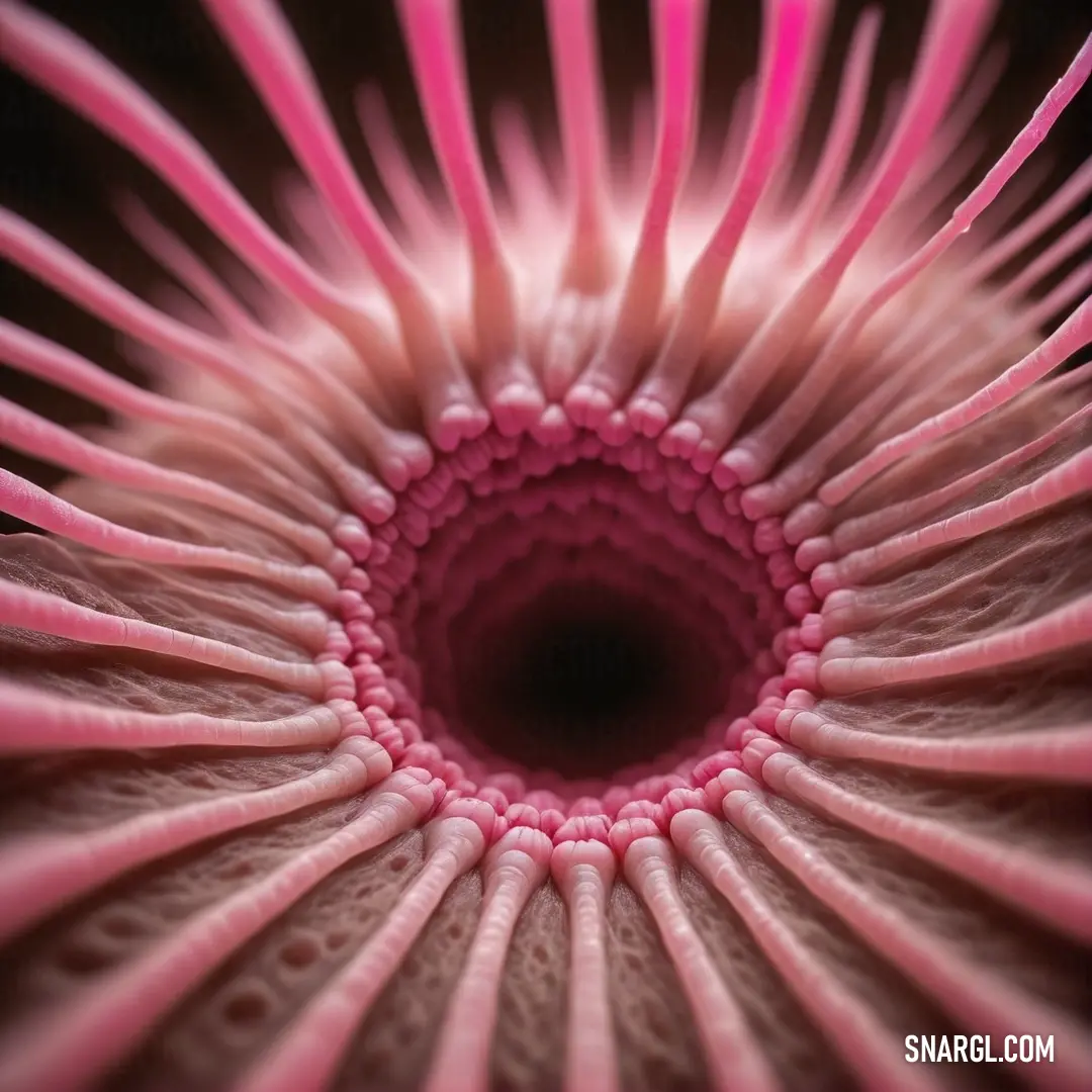 A close-up of a delicate pink flower standing out against a deep black background. The striking contrast between the vibrant pink petals and the dark backdrop creates a dramatic and elegant composition.