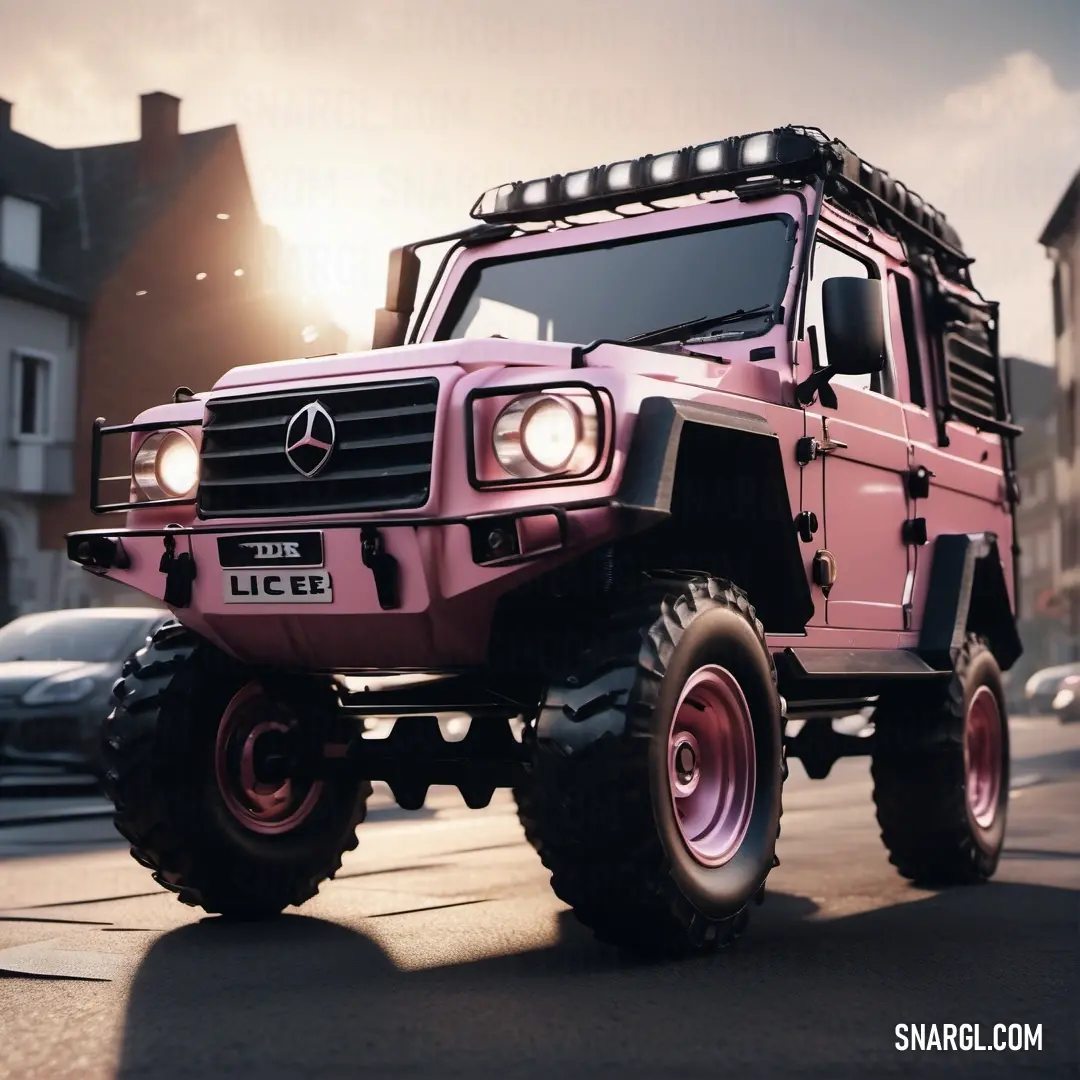 Pink offroad car