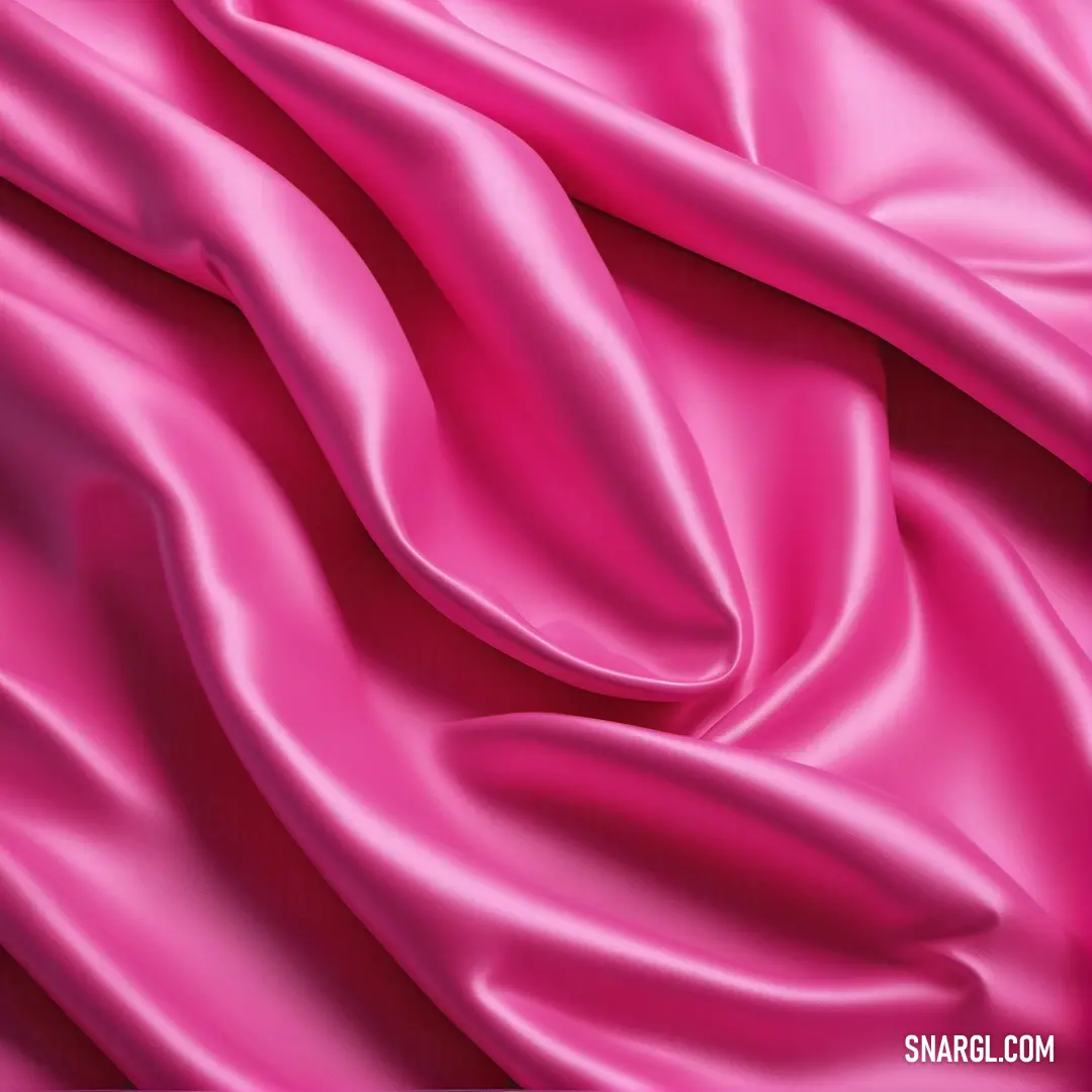Pink silk fabric with a very soft feel to it's surface and folds in the background