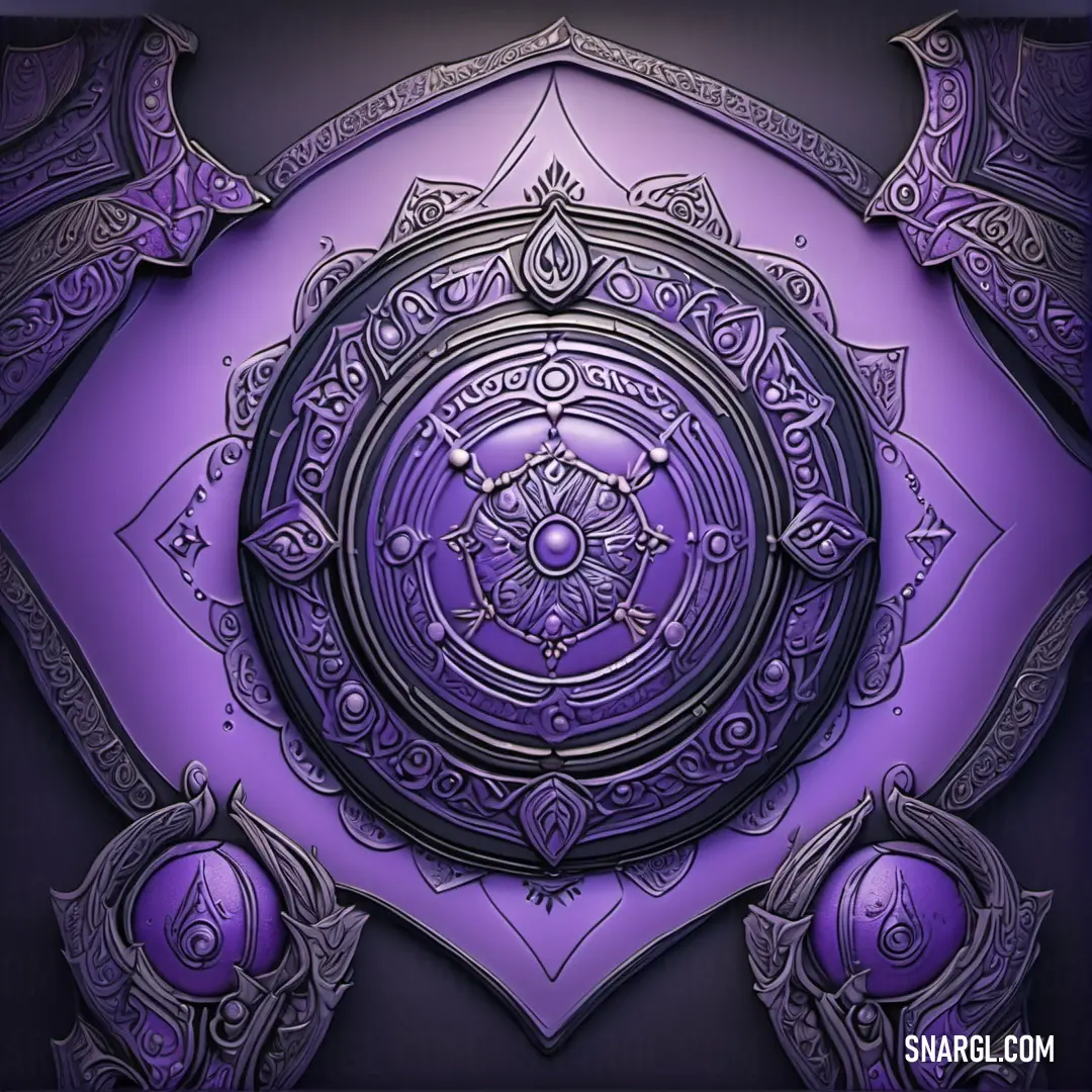 Purple and black abstract design with a circular design in the center of the image. Color RGB 112,101,163.