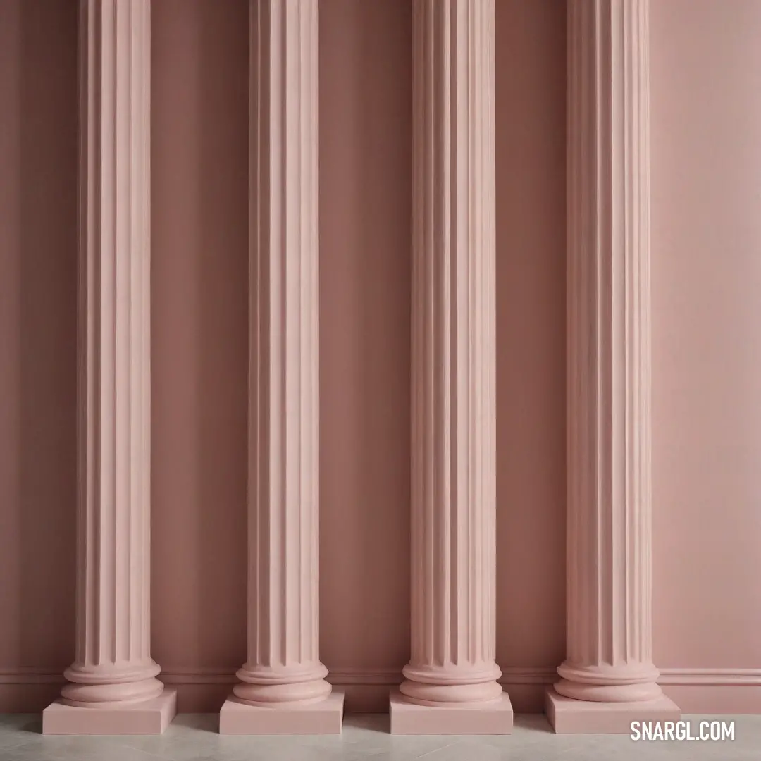 A striking arrangement of soft pink pillars against a matching pink wall, contrasted by a pristine white floor that captures the essence of light and airiness. The harmony of colors evokes playful elegance and a sense of joy in any space it adorns.