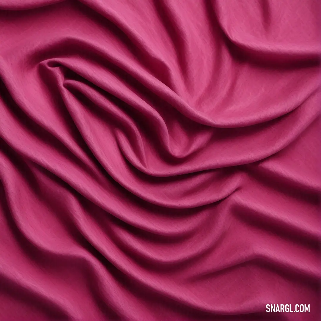 PANTONE 228 color example: Pink fabric with a very large amount of folds on it's surface, with a purple background