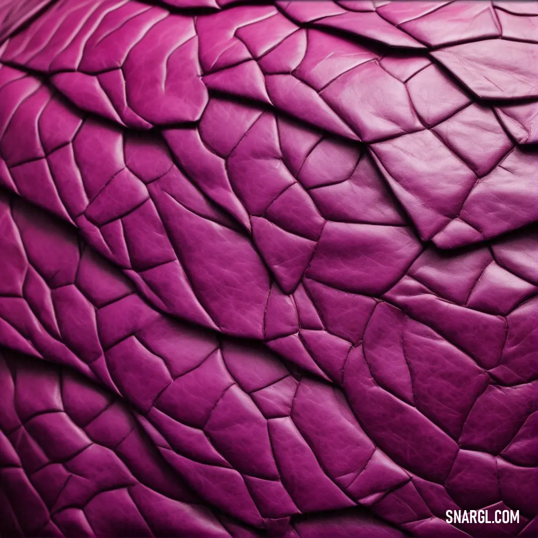 PANTONE 248 color. Close up of a purple vase with a pattern on it's surface and a black background