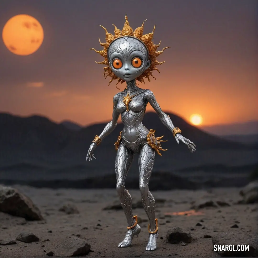 An intriguing toy doll with an unusual facial expression, set against a luminous full moon backdrop. The scene is cast in soft hues evoking a calm, magical night, creating a whimsical feeling that captures the imagination.