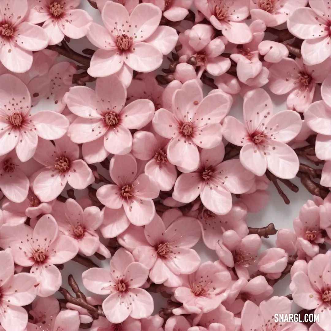 What color is #D8B1B2? Example - Bunch of pink flowers on a white background photo and text reads