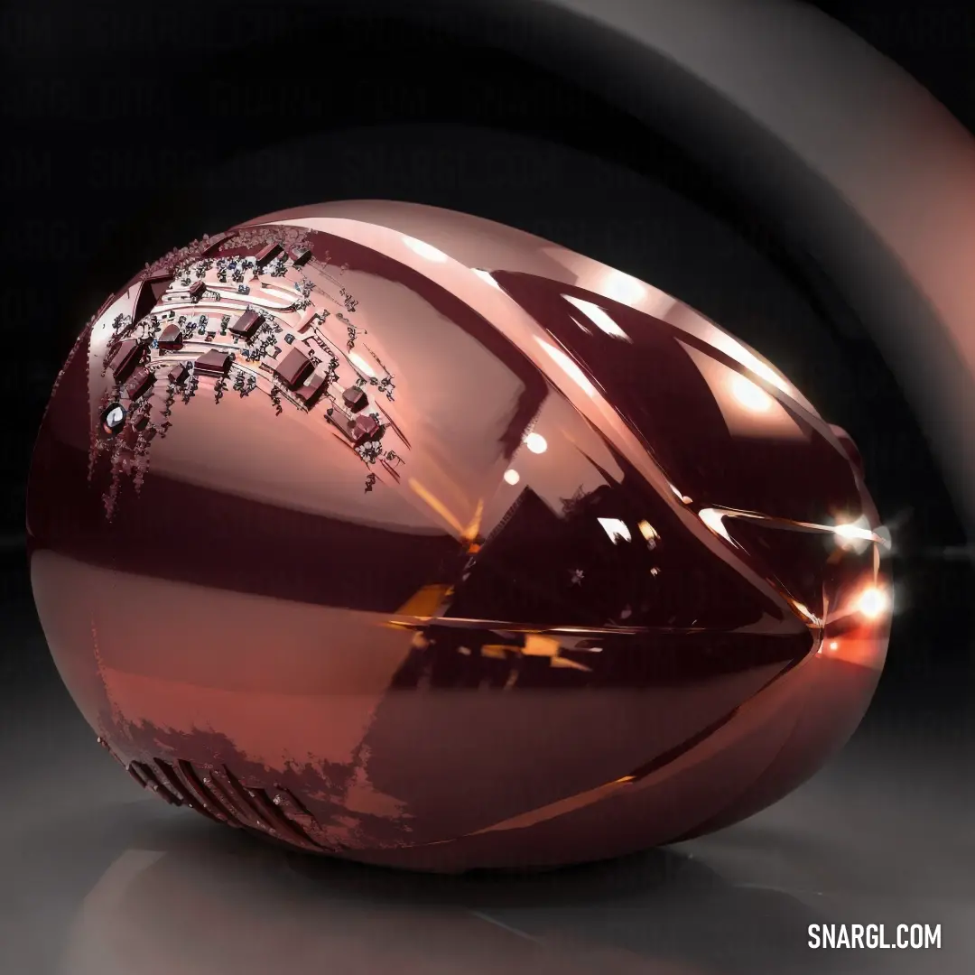 Shiny red ball with a black background. Example of CMYK 19,82,44,65 color.