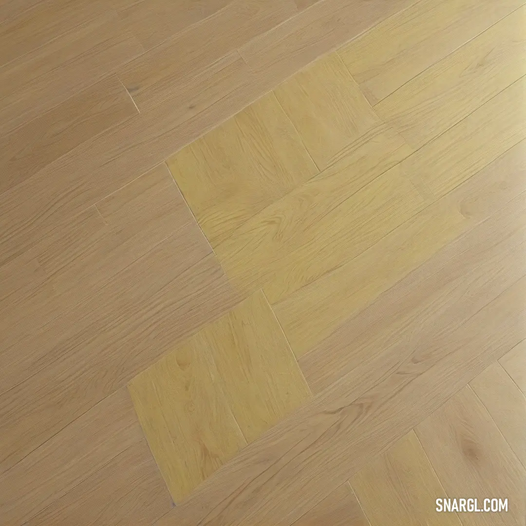 A detailed view of a wooden floor featuring an intricate white and yellow pattern, where the natural grains of the wood complement the subtle pop of color. The warm, inviting hues give this space a cozy, modern feel.