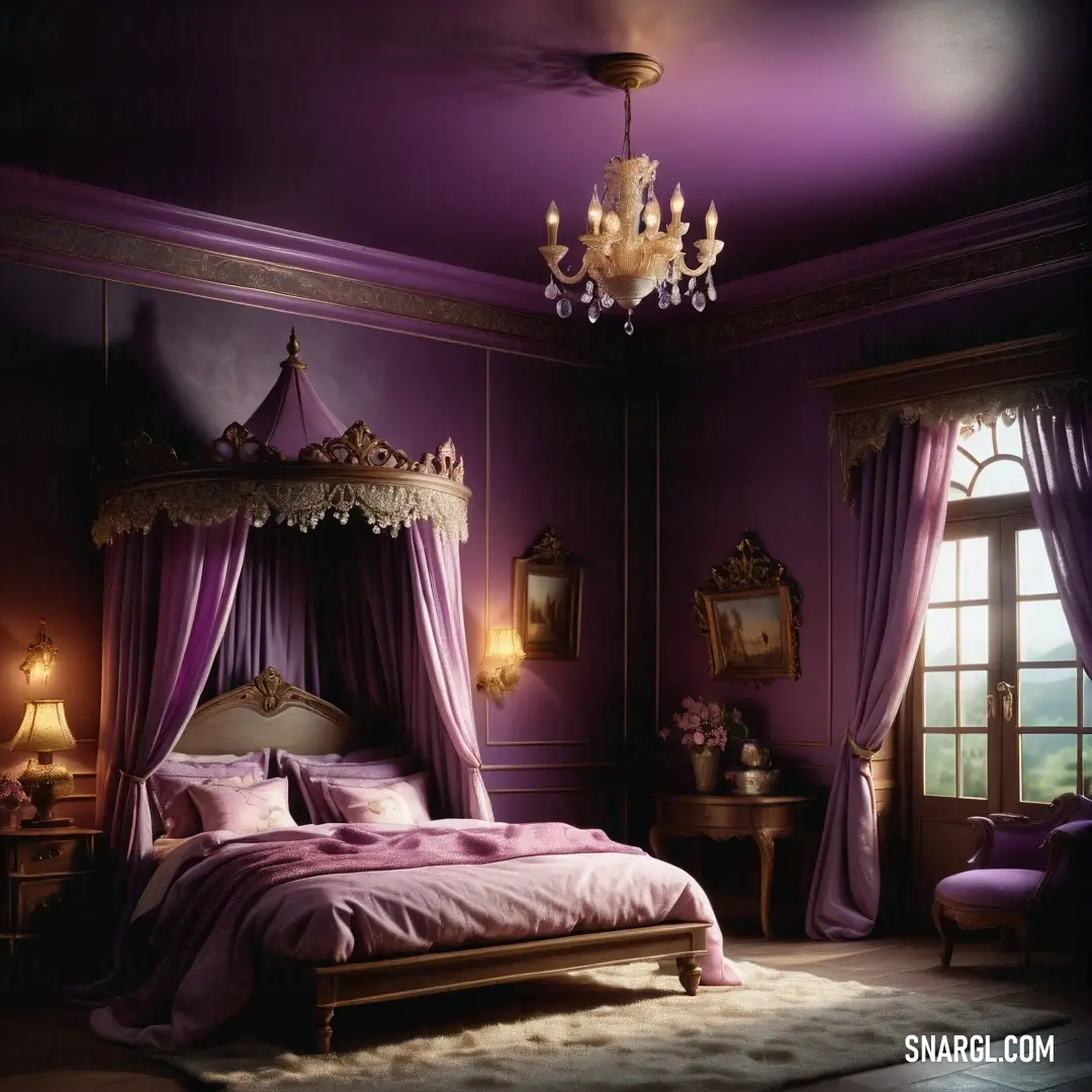 Picture with primary colors of Smoky black, Bistre, Pale pink, Pastel purple and Purple taupe