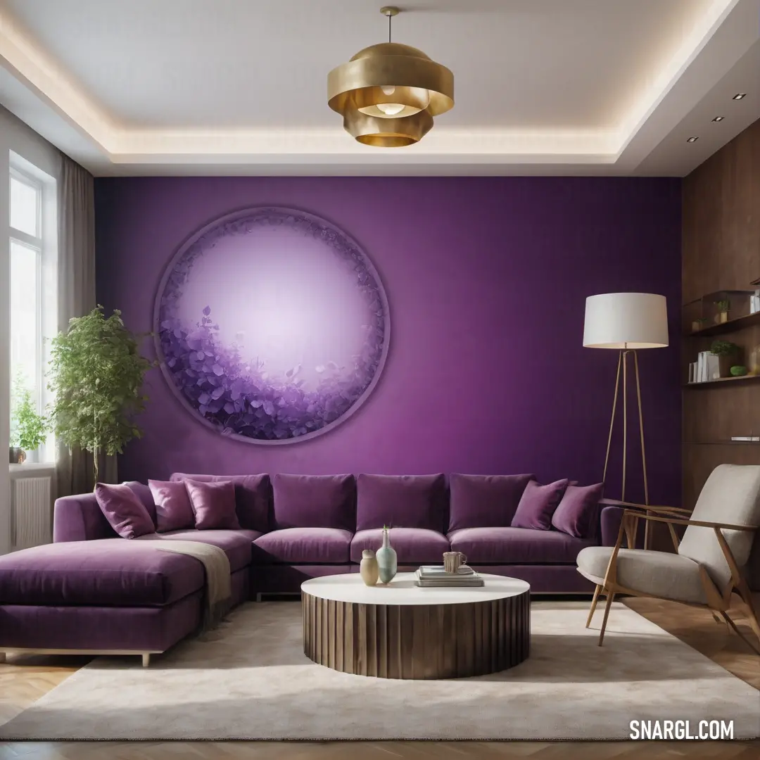 Picture with primary colors of Dark byzantium, Bistre, Lavender gray, Shadow and Old lavender