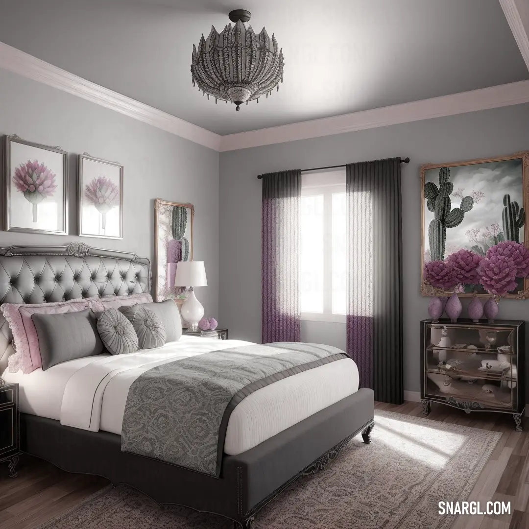 Picture with primary colors of Pastel gray, Battleship Grey, Purple taupe, Dark jungle green and Honeydew