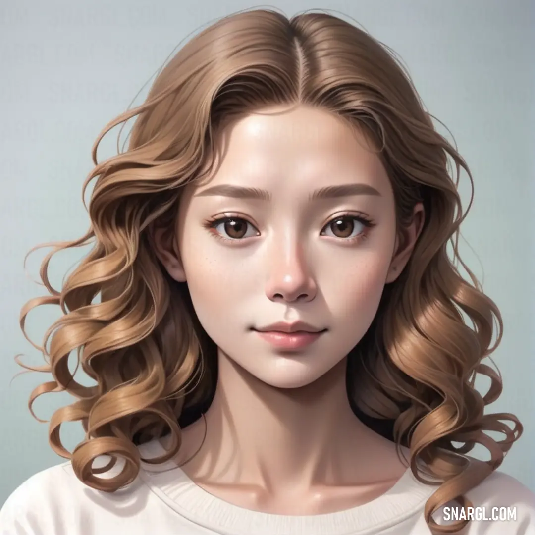 Digital painting of a woman with long hair and a sweater on her shoulders