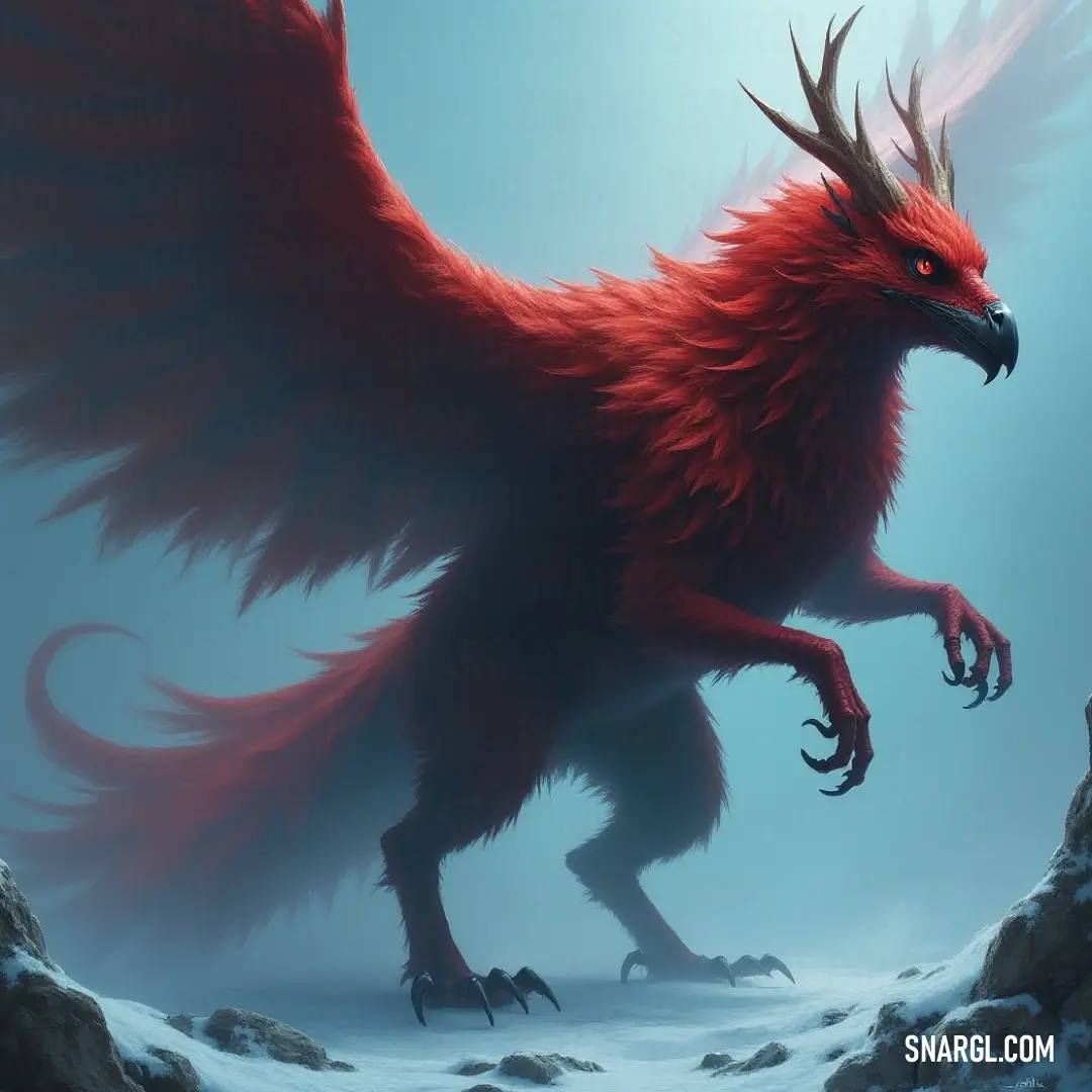 The powerful Red Pyros the Undying stands confidently, radiating an inspiring energy amidst its fiery surroundings. The formidable Red Pyros the Undying stands tall and proud, exuding an aura of power and resilience, its fiery form ready to ignite the skies in a blaze of glory.