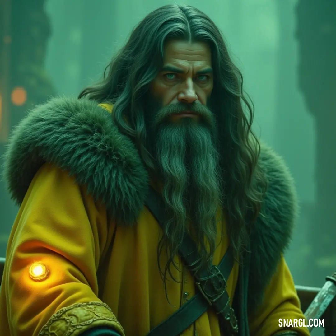 A bold adventurer in a radiant yellow coat, holding a luminous artifact that vibrates with arcane energy, evoking a sense of wonder and curiosity. A striking character adorned in a vibrant yellow coat, glowing with an ethereal light emanating from a magical source cradled in his hands, surrounded by an air of adventure.