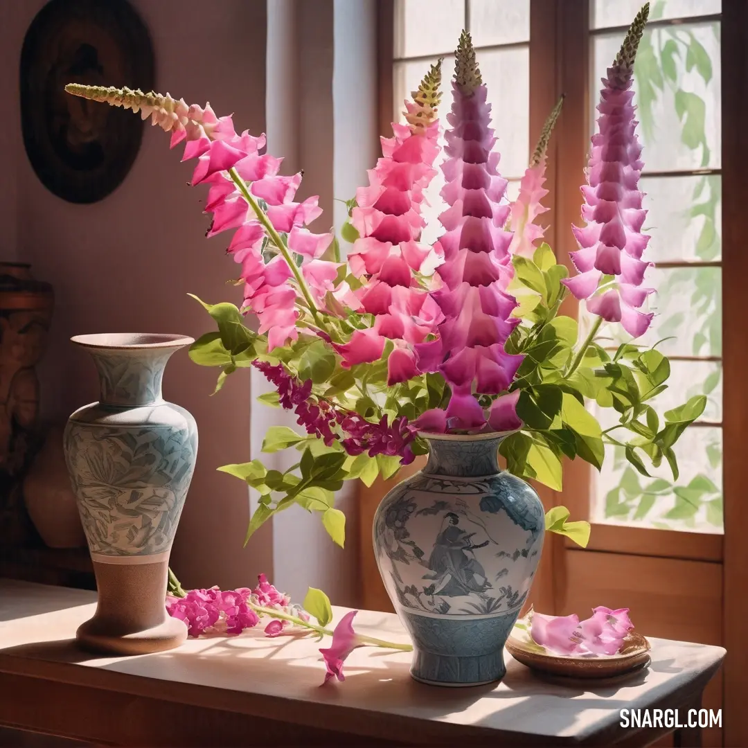 A stunning vase overflowing with a burst of colorful flowers sits gracefully on a table within a sunlit room, where a window illuminates the vibrant display and a mirror reflects the beauty of nature captured within the vase.