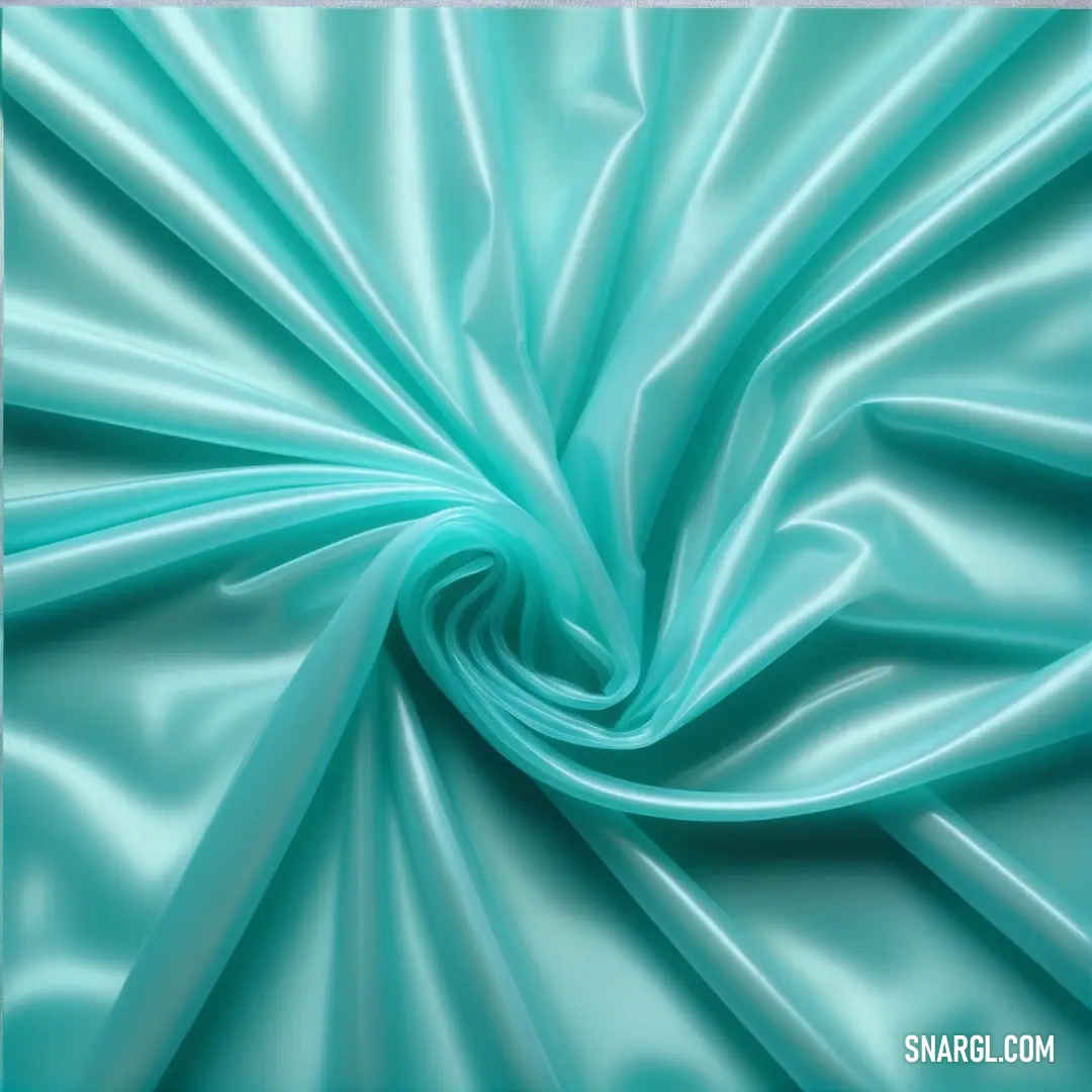 Blue fabric with a very large center piece in the center of it. Example of CMYK 85,0,1,19 color.