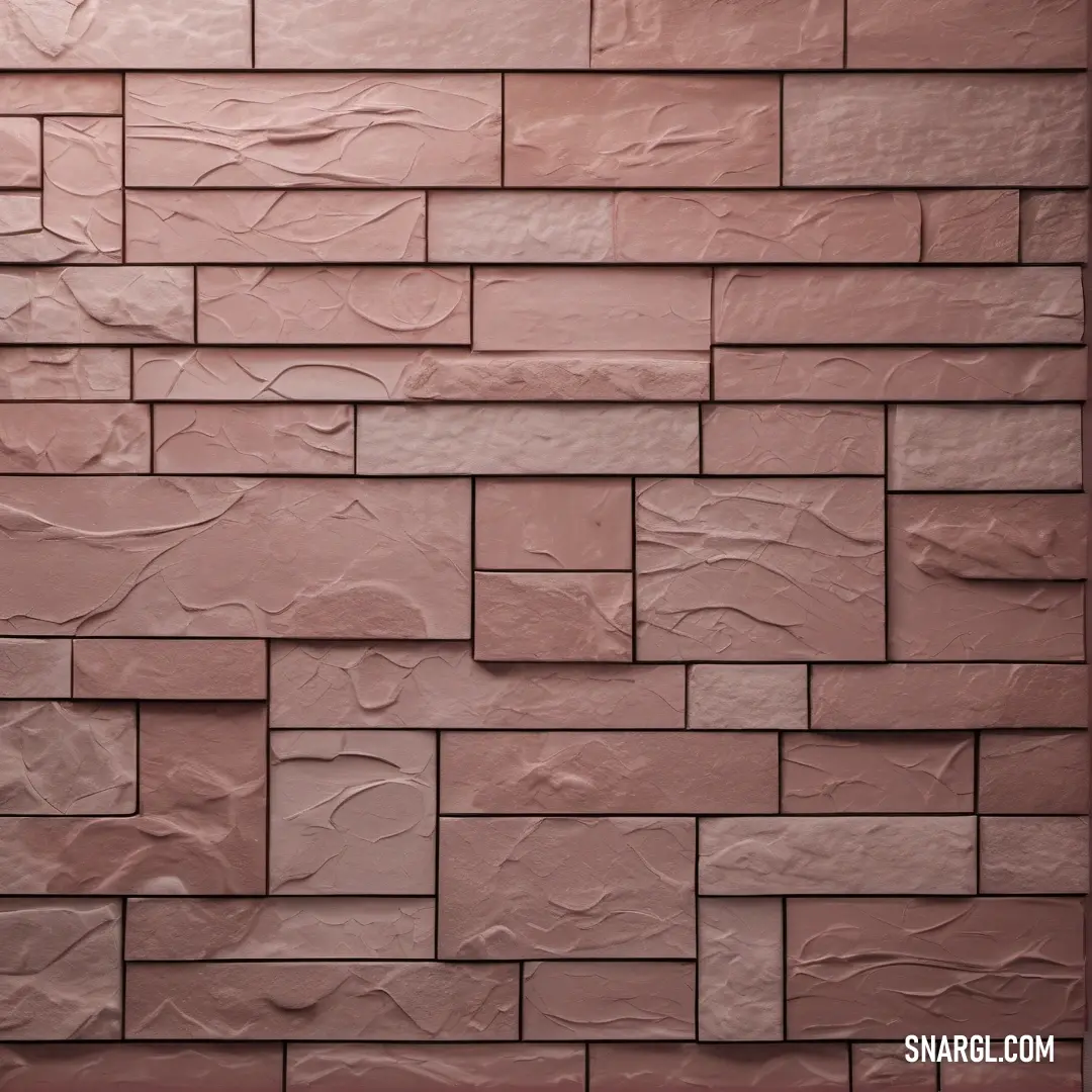 Brick wall with a red brick floor and a red brick wall with a red brick floor. Color Rose taupe.
