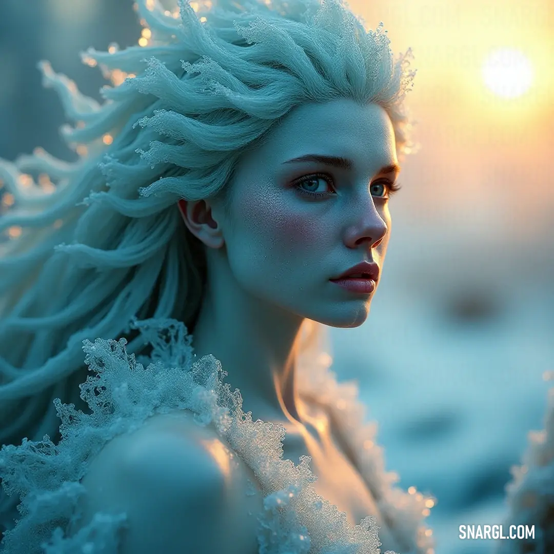 Rosella's white hair shines under the sun, her blue eyes full of wonder as she gazes into the distance, capturing a moment of beauty and reflection. With the sun illuminating her white hair and blue eyes, Rosella gazes into the distance, filled with the wonder of a bright day. The vibrant sunlight enhances the serene beauty of her face, creating a striking visual encounter with nature.