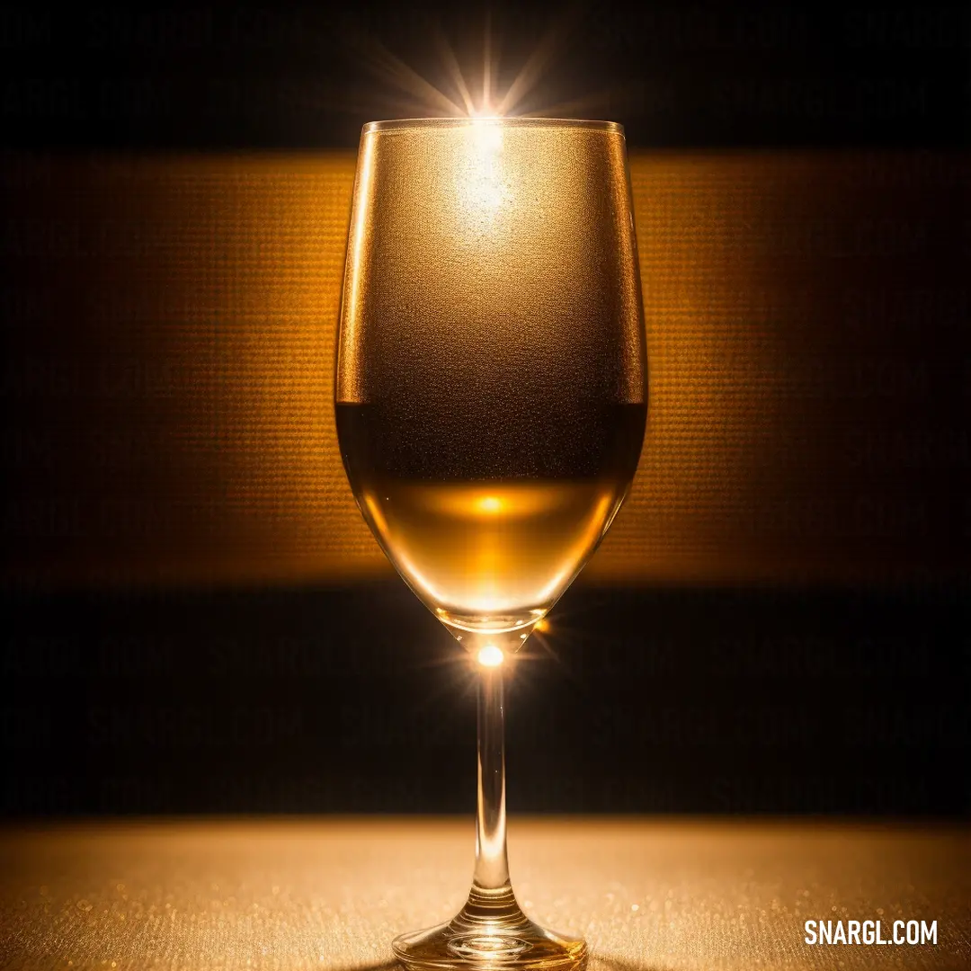 Glass of wine on a table with a light shining on it's side and a black background