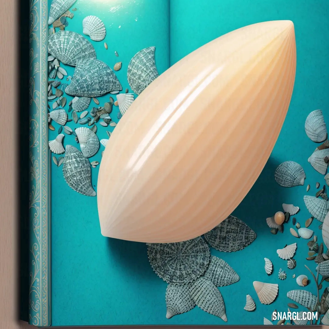 Book with a picture of a seashell on it and a seaweed on the cover of it