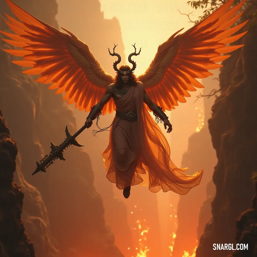 A dramatic depiction of Seraphiel in flight, wings casting shadows over majestic mountains as the sun sets in a glorious display of color and energy. A breathtaking painting of Seraphiel, wings gracefully spread, soaring through the vibrant sky above rugged mountains, illuminated by the radiant colors of a setting sun that adds warmth to the scene.