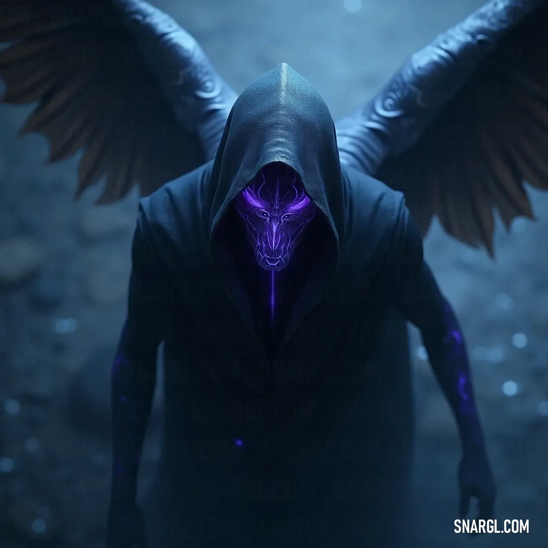 A serene Seraphim cloaked in a shimmering hood, with graceful wings adorning their visage, emanates a divine aura that resonates with the beauty and serenity of the ethereal plane surrounding them. A celestial being draped in a flowing hooded robe brings a sense of tranquility, their wings softly enveloping their form as they exude grace, embodying the essence of divinity and light amidst a serene backdrop.