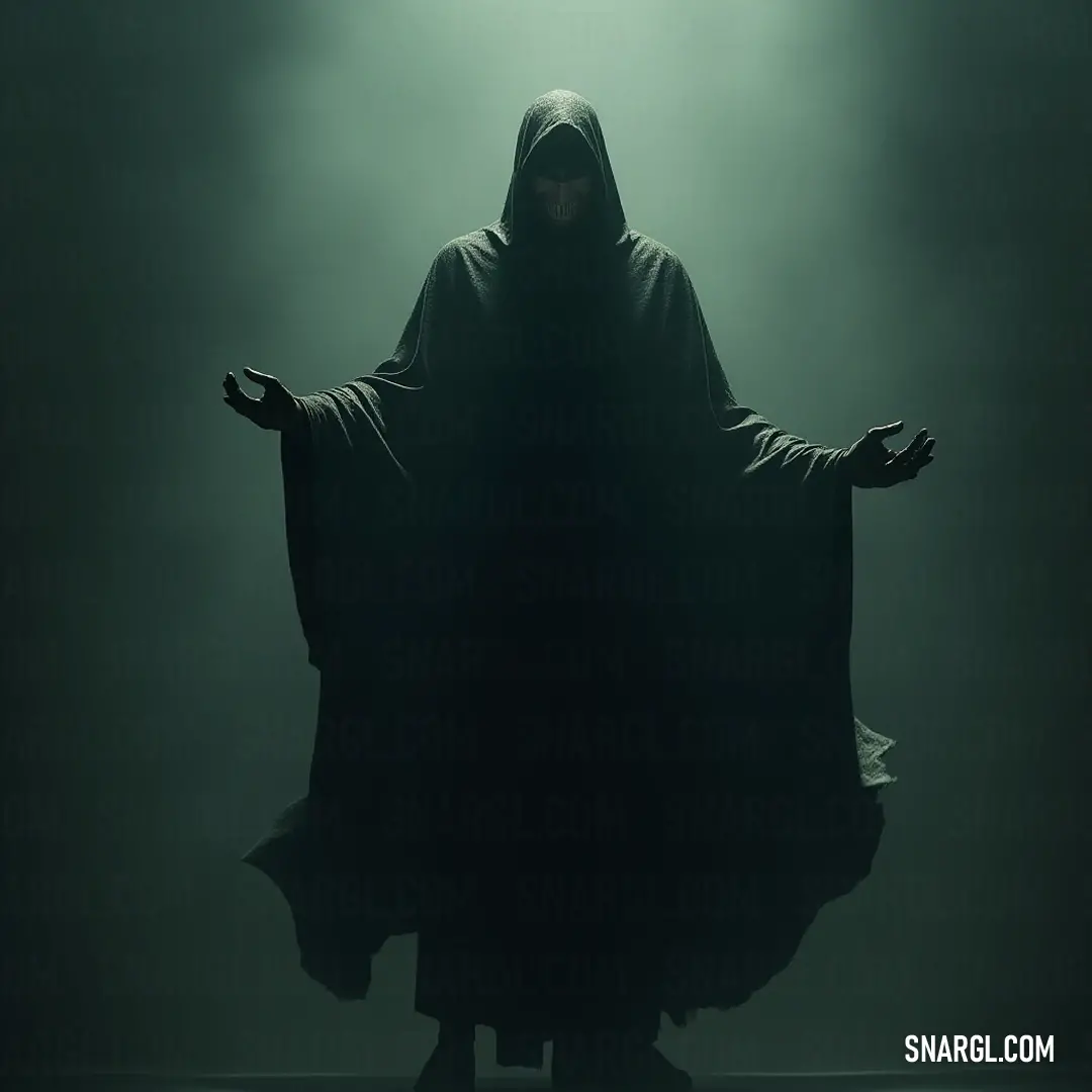 A mysterious Shadow Ghost in a dark cloak reaches into the darkness, embodying the essence of suspense and intrigue. A Shadow Ghost clad in a dark hooded cloak stands poised in complete darkness, hands outstretched as if reaching for something unseen. Their enigmatic form merges with the shadows, creating a sense of anticipation that hangs heavily in the air.
