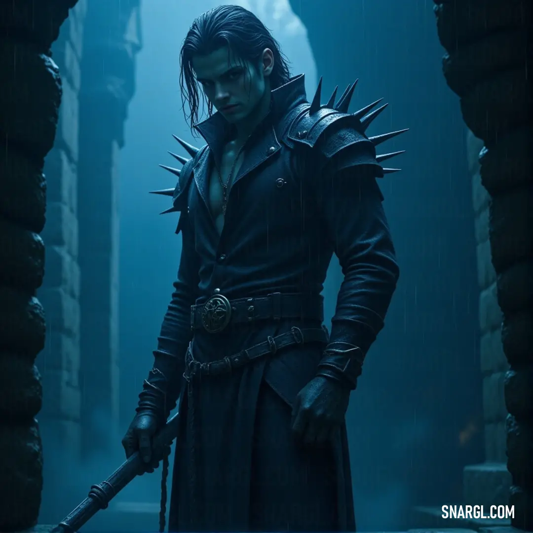 The Shadow Reaver emerges from the darkened streets, sword raised in preparation for the next battle. A shadowy warrior in all-black armor stands in a dark alley, sword drawn and poised, as a faint blue light contrasts against the surrounding shadows, creating an air of tension and mystery.