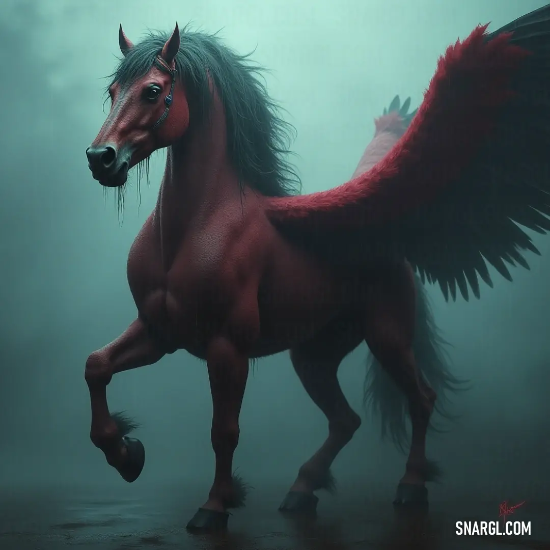 A majestic shadowwing with expansive wings poised against a misty backdrop, commanding attention with its striking presence. Amidst a fog-laden sky, a magnificent shadowwing stands on a precipice, its wings unfurled like majestic sails. The ethereal creature gazes into the distance with elegance and poise.
