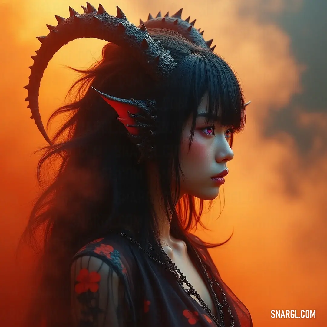 A striking portrayal of Shinobu adorned with an elaborate dragon headdress, projecting strength and mystery. Shinobu captivates with her bold dragon headdress, embodying the spirit of mythical creatures. The intricate details of her headdress reflect a rich heritage, while her fierce gaze adds an element of strength and mystery to her poised stature.