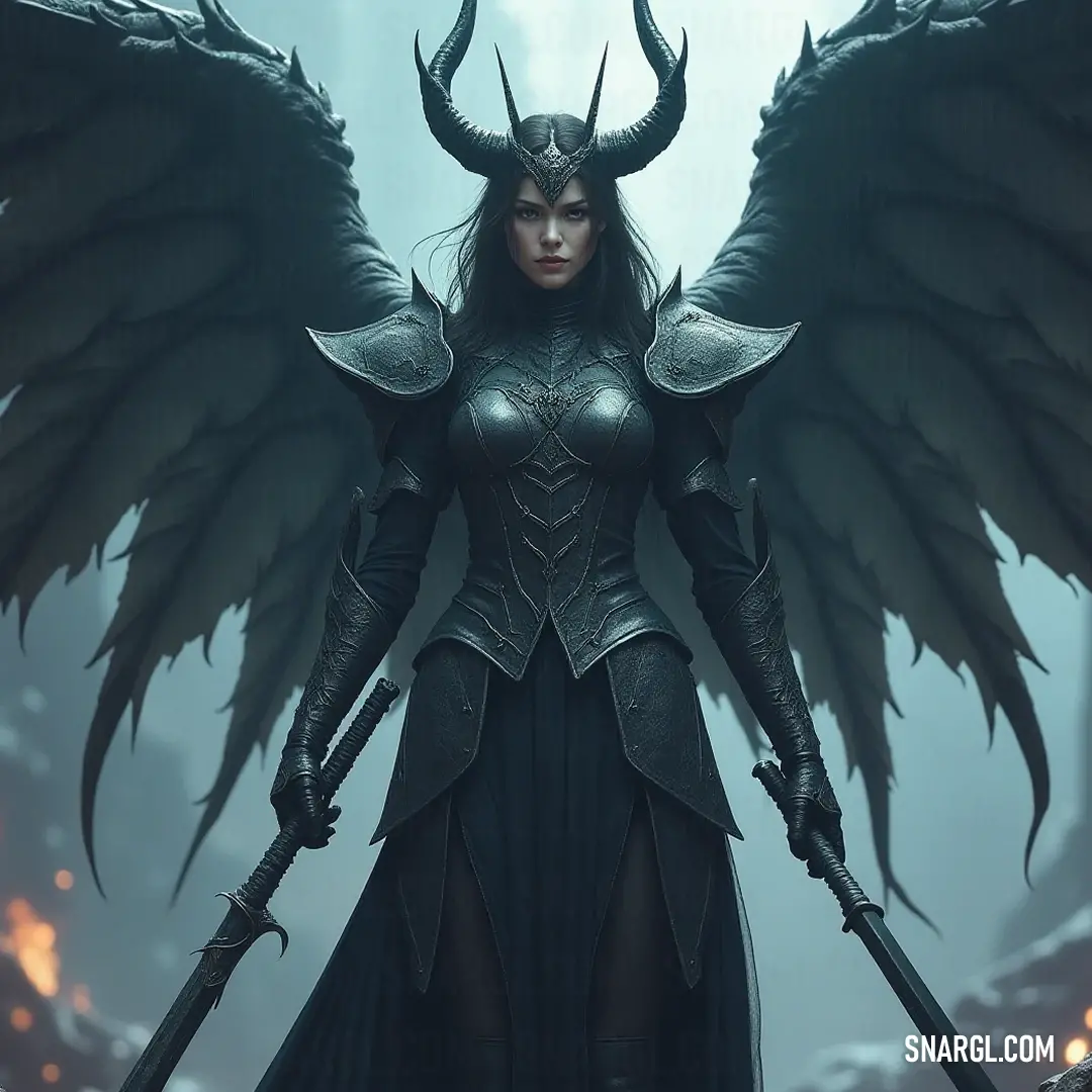 An extraordinary figure with magnificent wings holds a gleaming sword, ready to face challenges as they prepare to take flight in an expansive fantasy realm. A formidable figure, adorned with magnificent wings, stands poised with a sword in hand, radiating an aura of strength and determination as they prepare to navigate the thrilling challenges that lie ahead in an expansive, fantastical world.