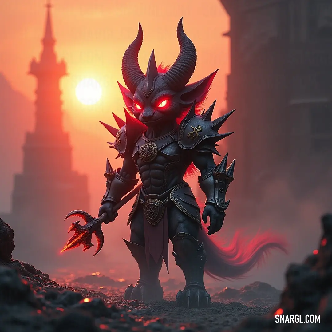 Wielding an intimidating presence, a Demonic Snap with fierce horns and spikes dominates the frame, its formidable countenance inviting awe and trepidation.