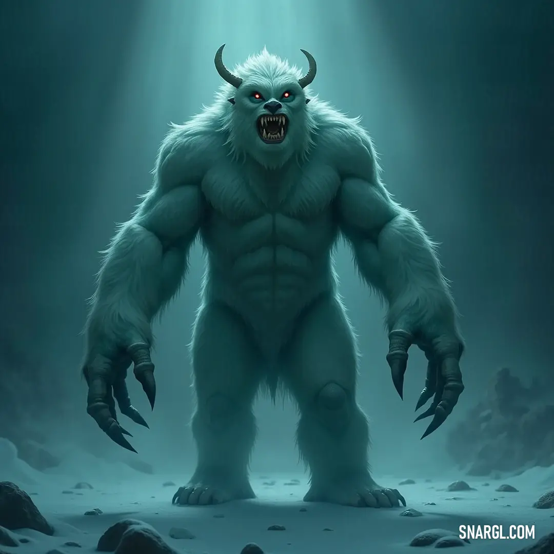 A jolly big furry snow wight flashes a wide grin, capturing the joy of winter, its playful demeanor radiating warmth amidst a pristine snowy backdrop that glistens under soft sunlight.