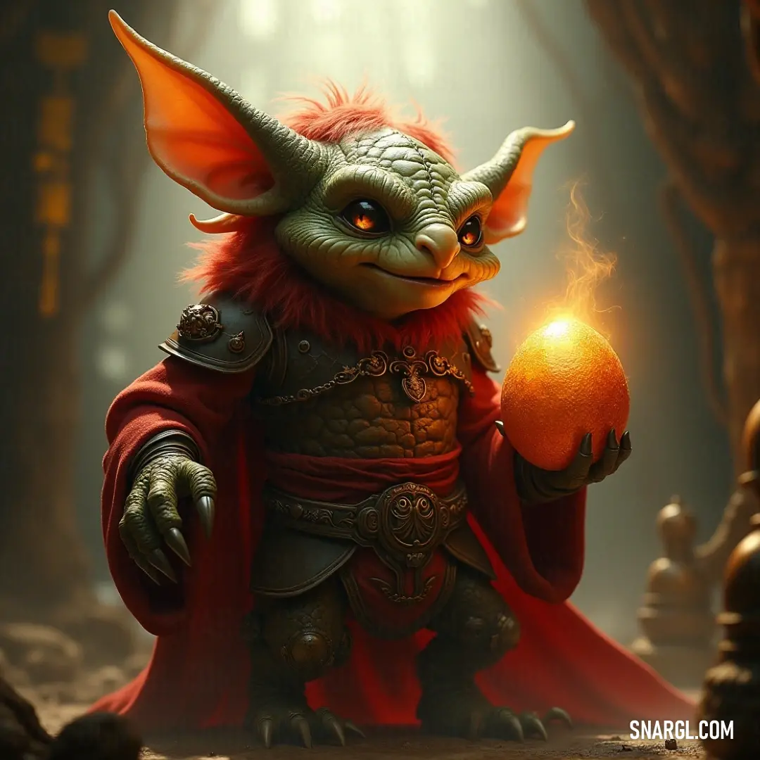 In a shadowy forest, Spindle holds a bright orange, illuminated by a mysterious light, while a lurking demon-like creature adds intrigue. In a shadowy forest, Spindle holds a bright orange, illuminated by a mysterious light shining down, while a lurking demon-like creature adds an air of intrigue to the enchanting yet sinister scene surrounding the protagonist.