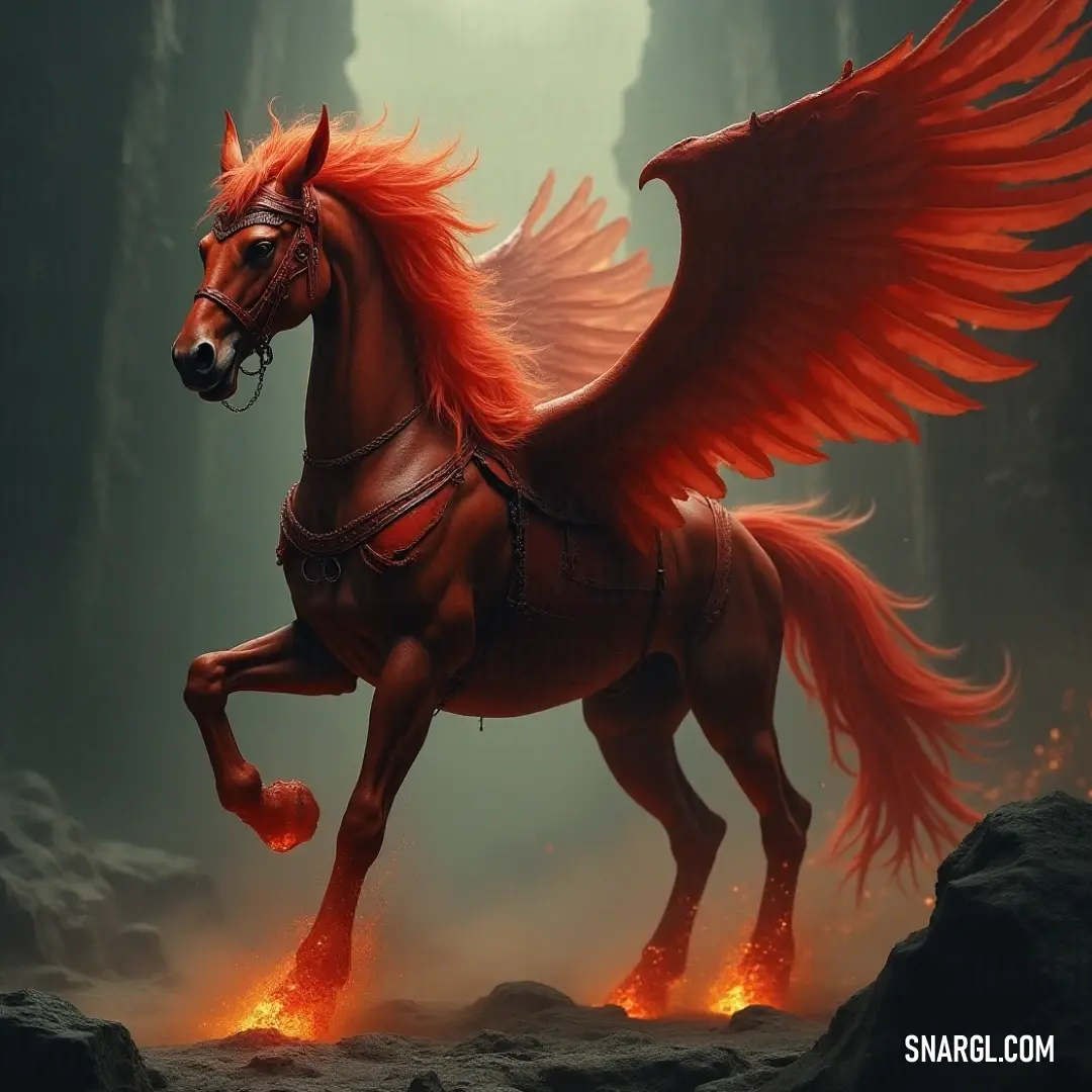Resting on a stone in a dimly lit cave, the stunning Starshine with elegant red wings shines brilliantly, illuminated from above, casting an enchanting glow that reflects its ethereal beauty in the secluded depths of nature. Within the shadows of a cave, the dazzling Starshine with radiant red wings perches on a sturdy rock, illuminated by a soft beam of light. Its shimmering feathers glisten, revealing every intricate detail in this enchanting underground haven.