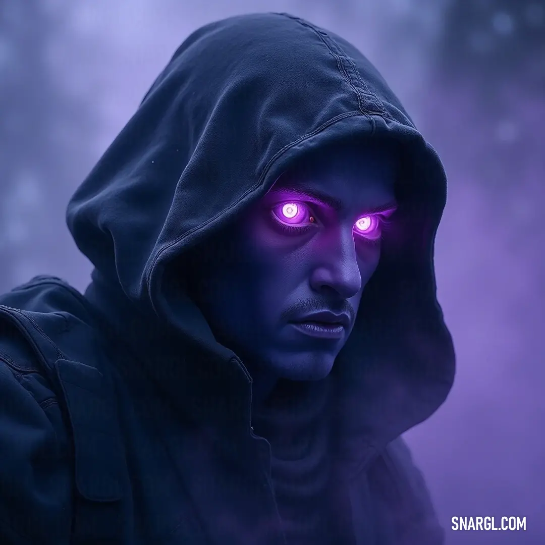 The Stellar Enchanter, with mesmerizing glowing eyes, stands enveloped by a foggy mystique, conjuring an air of magic and wonder. The Stellar Enchanter captivates with glowing eyes set against a fog-enveloped backdrop, the mystical ambiance making it seem as if she is conjuring the secrets of the universe within her dark hoodie.