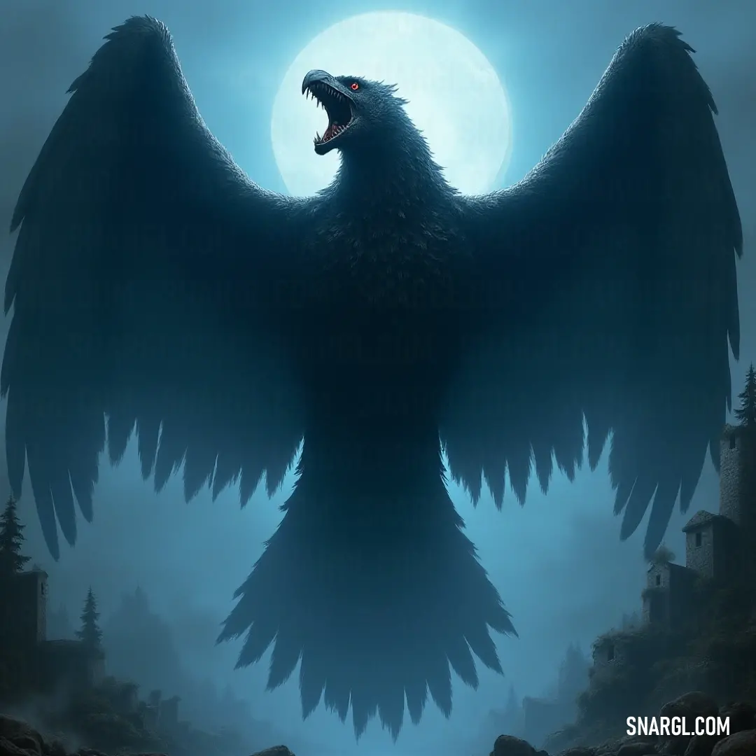 A majestic Large Talonstrike with an immense beak and vibrant feathers illuminated by the full moon, symbolizing the grandeur of nature's creations. Under the illuminative grace of a full moon, a Large Talonstrike boasts towering stature and an imposing beak, shrouded in feathers that shimmer subtly against the night, embodying the majesty of the wild under the celestial glow.