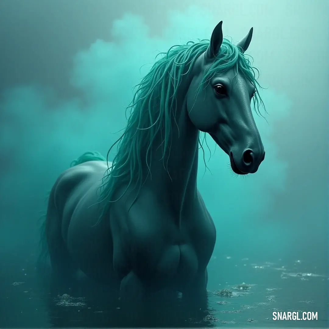 A person stands amidst calm waters, with the sky stretching above them, creating a peaceful balance between land, water, and air. A person with long hair standing in still waters, gazing at the expansive sky above. The scene conveys a tranquil, almost ethereal moment between earth and sky.