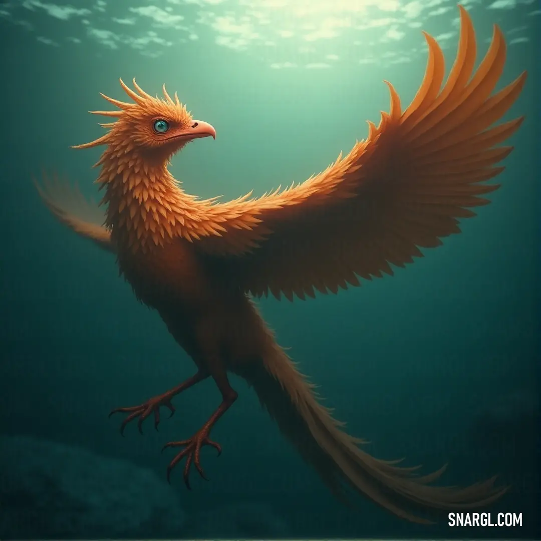 Tempestfeather flying with its wings stretched wide, long tail trailing behind, eyes wide open as it cuts through the air with majestic grace. A Tempestfeather with a long, flowing tail soars above, its wings spread wide to catch the wind, eyes bright and alert as it navigates the skies with remarkable precision and power, the world beneath it a blur of motion.