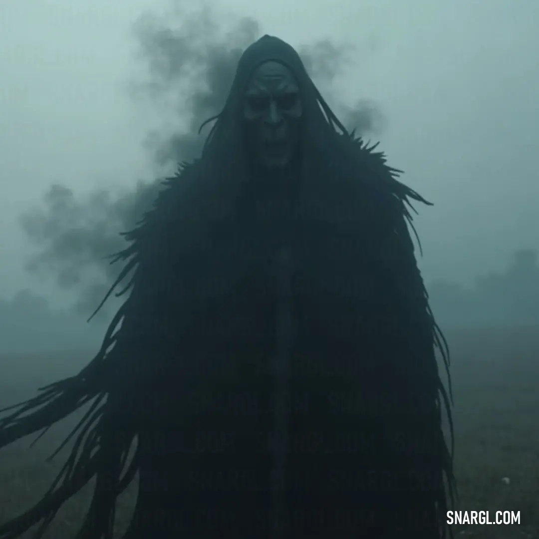 The Dark One, adorned in a flowing black robe and a haunting mask, stands in the depths of shadows, a figure cloaked in enigma and silent tales. The mysterious Dark One, his long black hair cascading from beneath a hood, wears a chilling mask that hides his true visage, standing amidst shadows that whisper secrets.