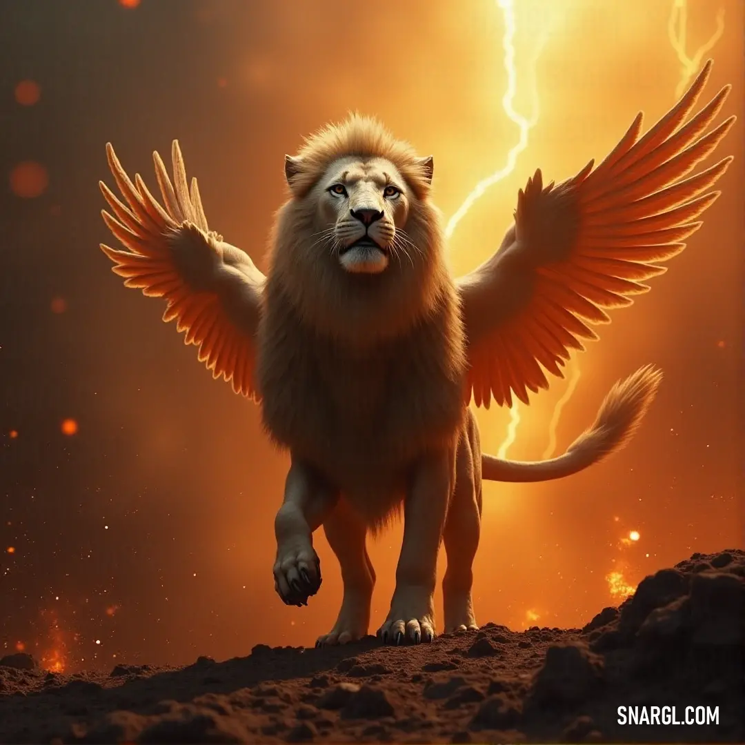 The Omniscient Simurgh, wings spread in defiance, stands against a stormy sky with lightning flashing behind it, radiating immense power and ancient knowledge. The Omniscient Simurgh stands tall on a hill as dark storm clouds swirl above, with powerful lightning illuminating the sky, a symbol of infinite wisdom and strength in the face of chaos.