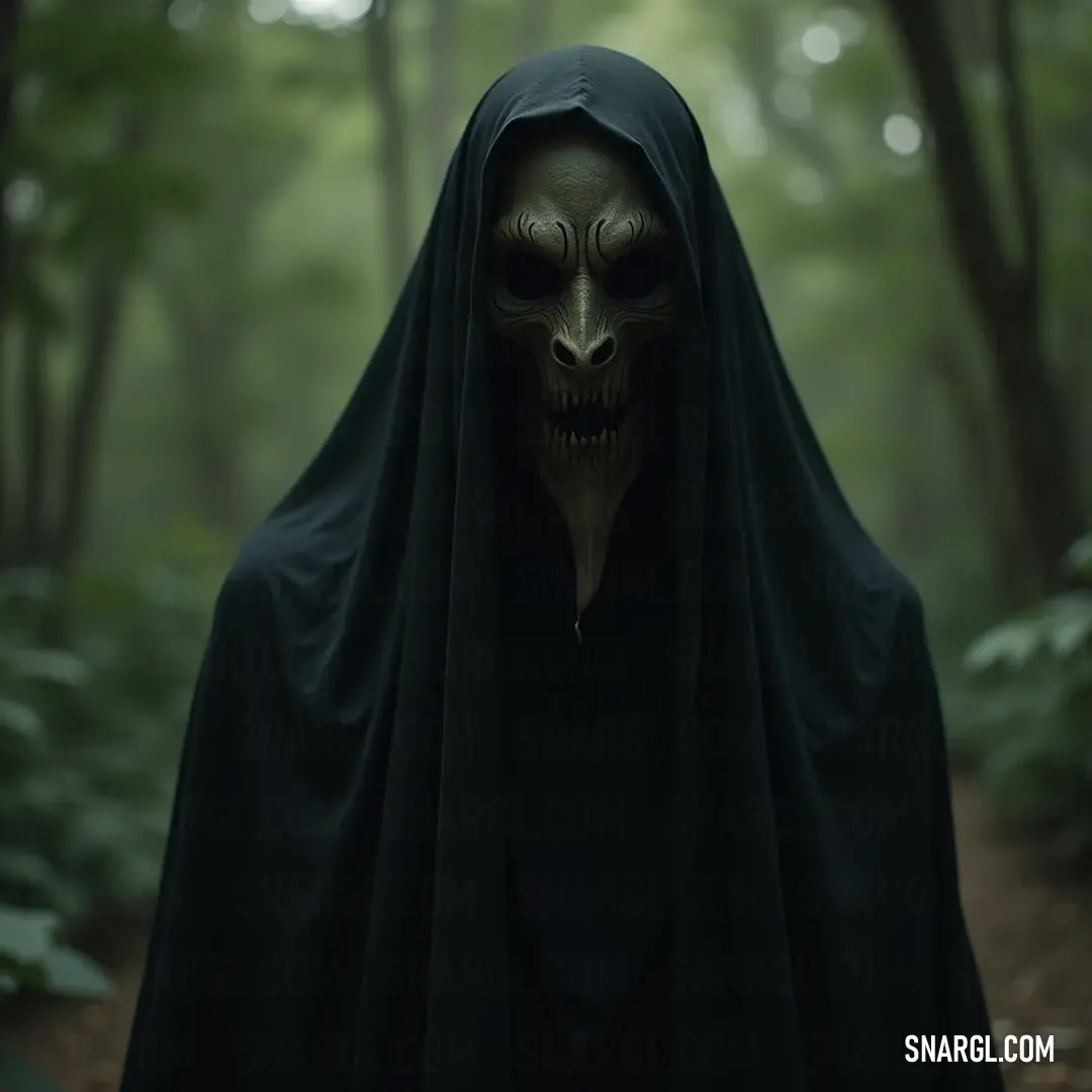Cloaked in mystery, the Veiled Wraith stands sentinel in a dense forest, a keeper of ancient secrets hidden amongst the trees. The Veiled Wraith, an aura of mystery enveloping him, stands amidst lush green trees and thick bushes. Bathed in shadows, he embodies the secrets of the forest, whispering tales to those who dare to dream.