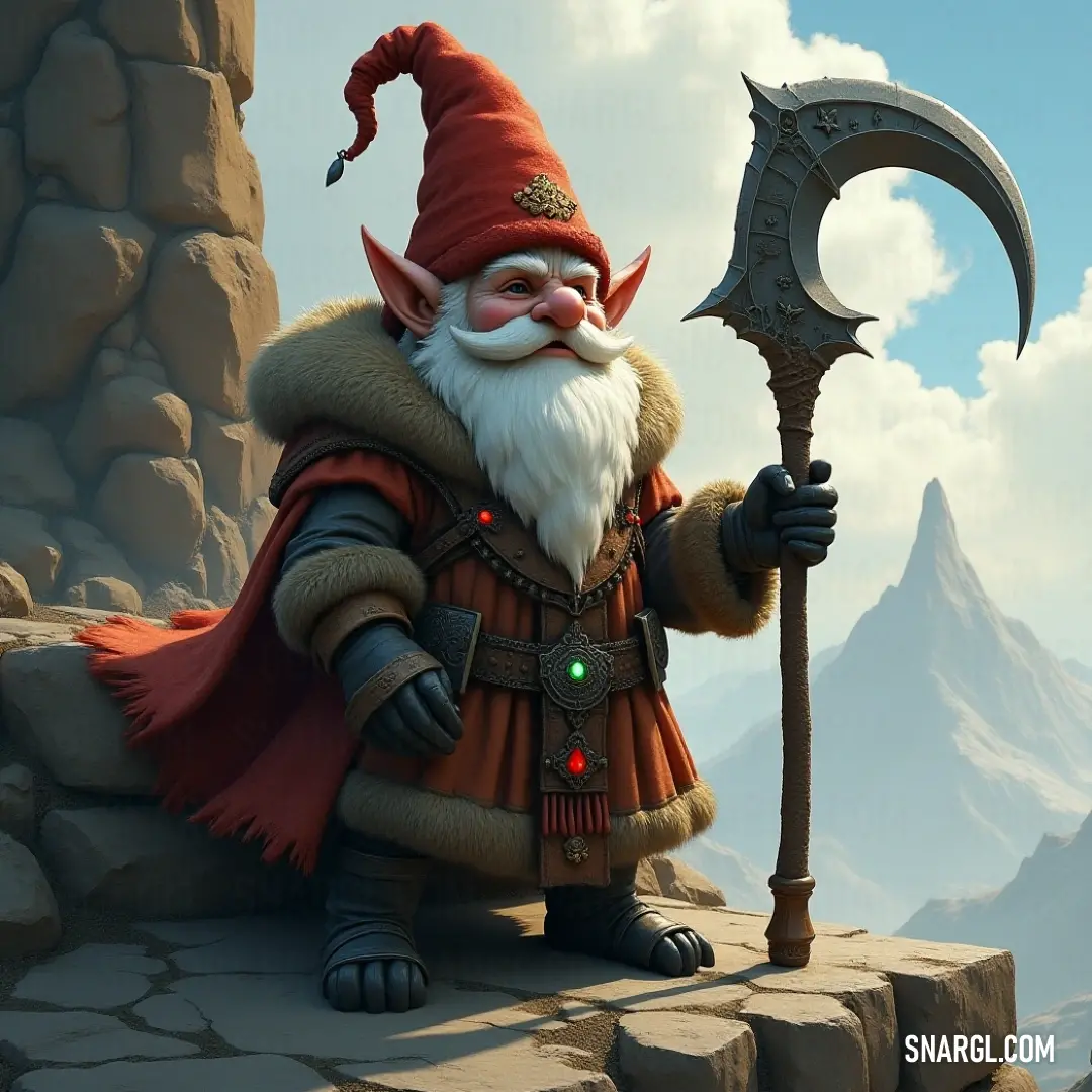 Thormund, with a hammer and sceptula, stands on a rocky cliff, symbolizing strength and adventure in a majestic landscape. Clad in a rugged setting, Thormund wields a powerful hammer and sceptula, embodying strength and wisdom while standing confidently on a rocky cliff, framed by the grandeur of nature's raw beauty.