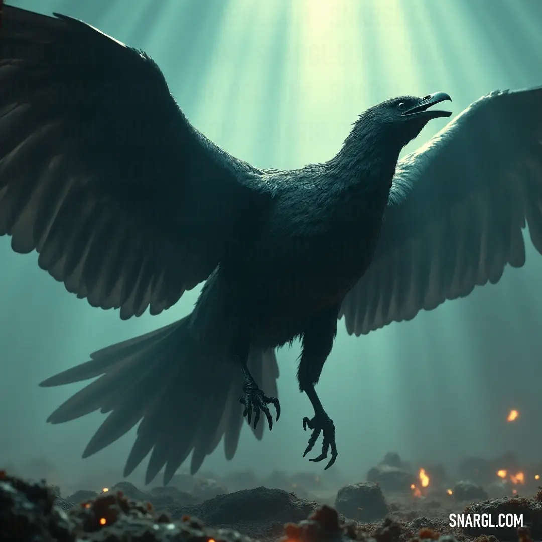 The Thunderblight with its magnificent wings spread wide soars through the air, capturing the essence of power and freedom in flight. The majestic Thunderblight spreads its wings wide, soaring through the air. Its powerful and graceful flight, with wings fully extended, evokes a sense of freedom and strength against the backdrop of a vast sky.