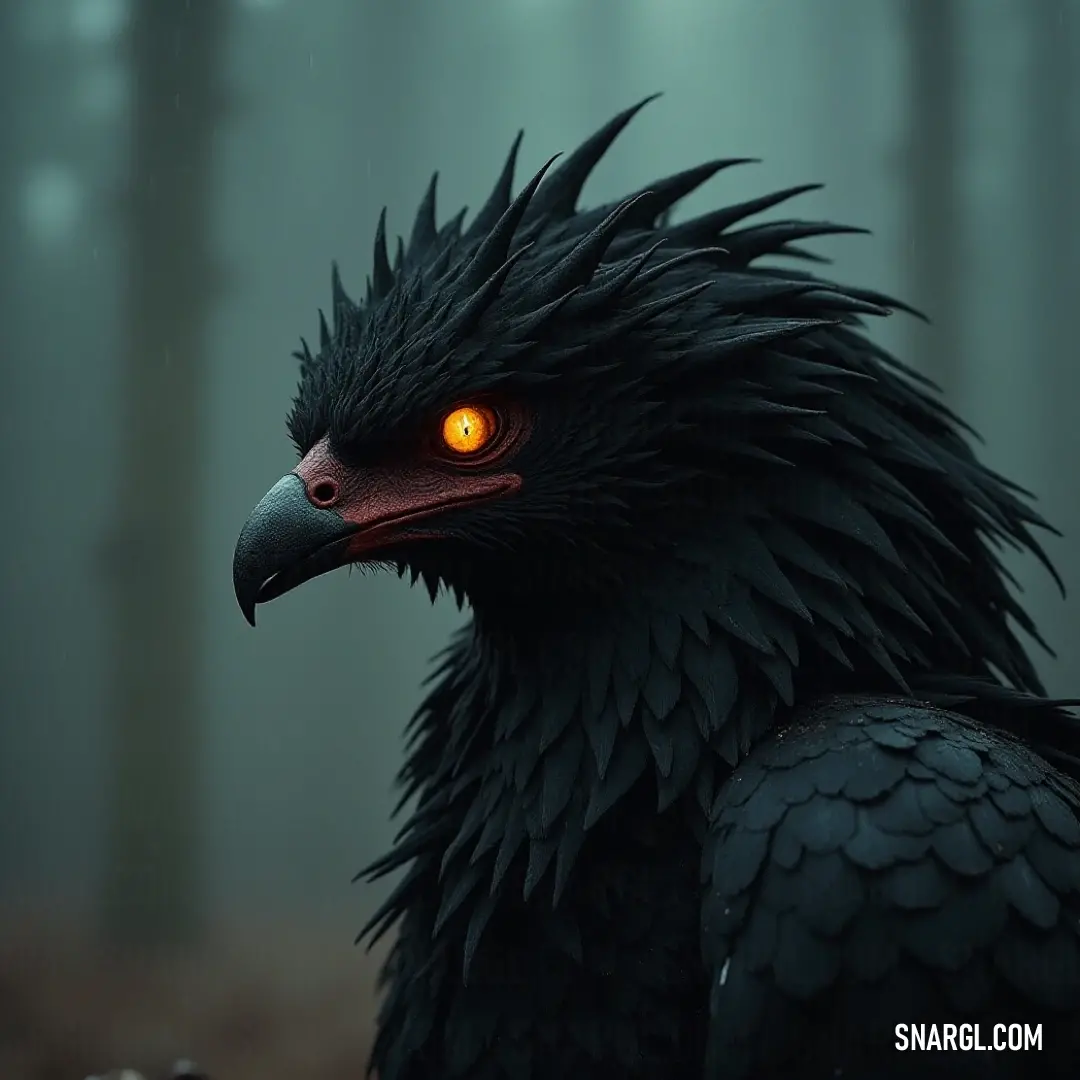 The enigmatic Black Thunderbreaker, with its bright, glowing eyes, blends seamlessly into the depths of a lush forest, where dappled sunlight filters through the trees, revealing the hidden wonders of this woodland paradise. A mysterious Black Thunderbreaker with luminous eyes grips the heart of an enchanting forest, where towering trees stretch high above, creating a magical atmosphere, as if the very essence of the forest comes alive around it.
