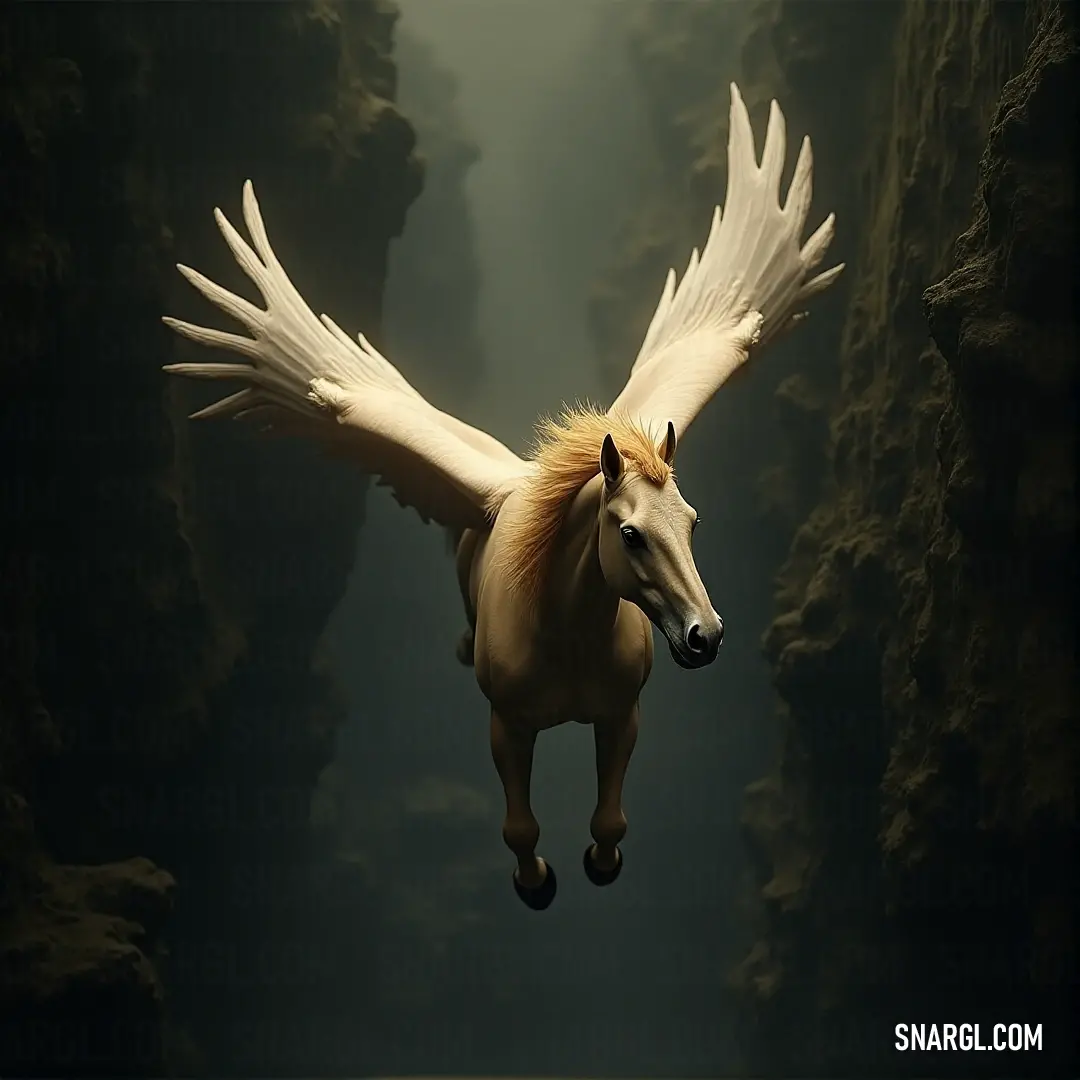 Thunderflash soaring through a rocky cave with wings spread wide, surrounded by water and shadows, a scene full of power and mystery. A majestic Thunderflash creature, wings spread wide, soaring through a mysterious cave filled with jagged rocks and shimmering pools of water below, the air charged with energy as it flies deeper into the unknown.