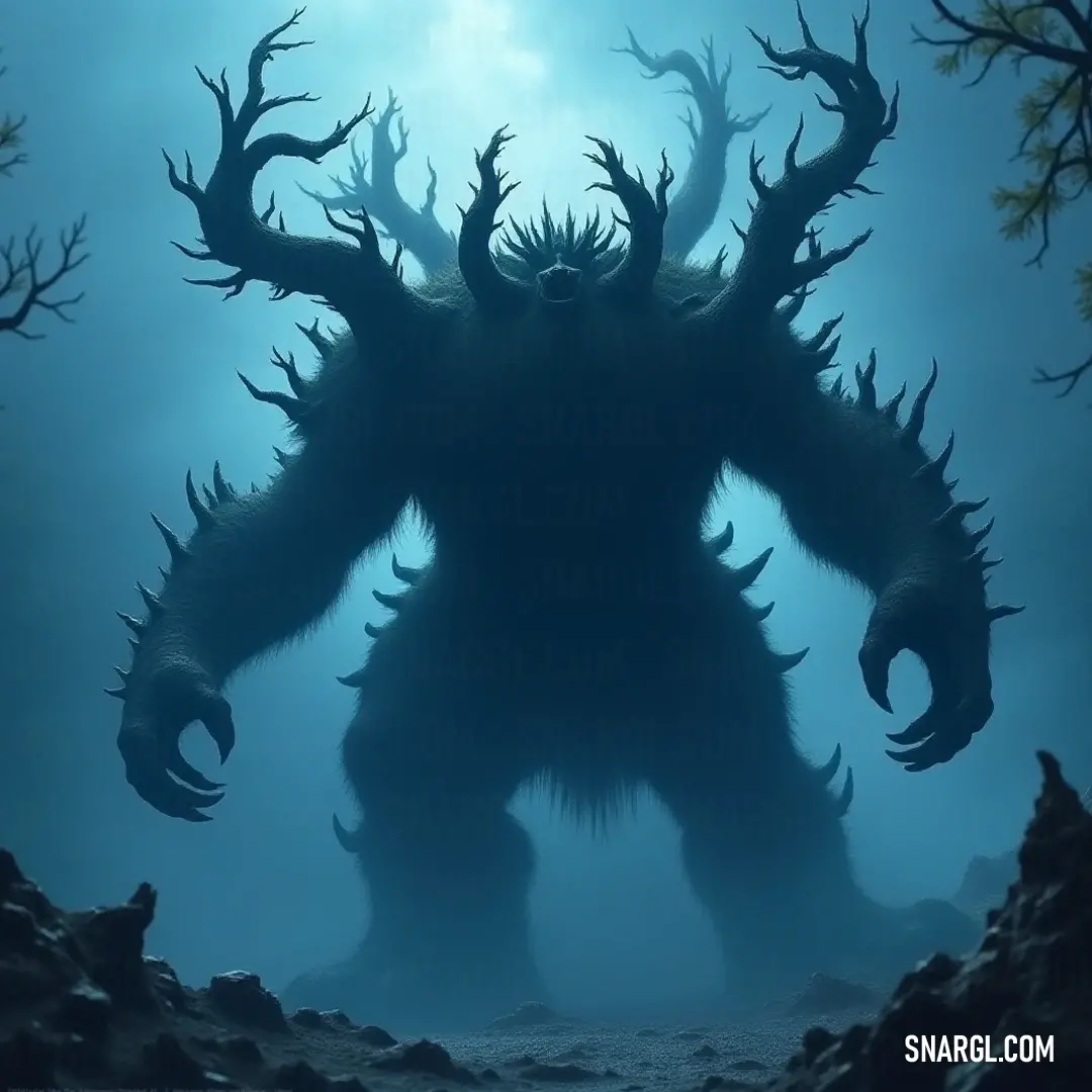 Iconic Giant Timberroot Amongst the Forest's Roaring Wilderness The Giant Timberroot looms with an air of mystery in the heart of the forest. With its powerful stature and horns, this iconic figure commands attention while blending with the rugged environment of trees and rocky outcrops.